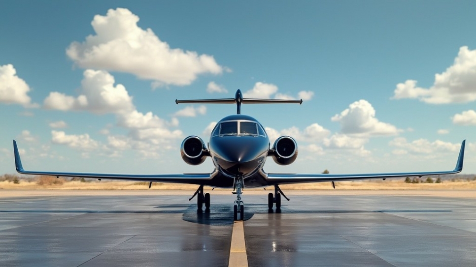 Частный самолет на перроне